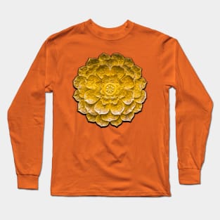 Chinese Gold Lotus Symbol Long Sleeve T-Shirt